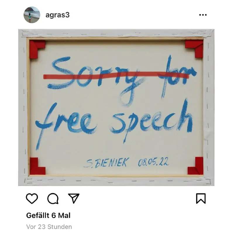 "Sorry for free speech“ by [Sebastian …