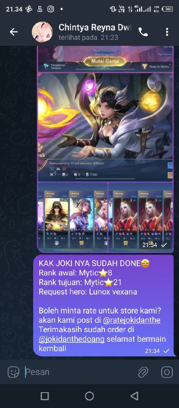 new testimoni joki rank mytic 13 …