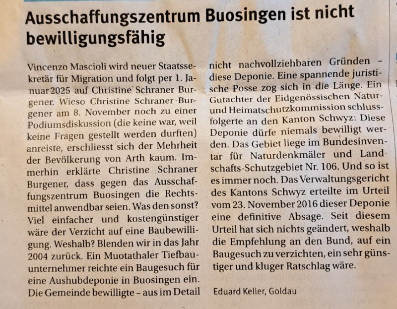 **Leserbrief Causa Buosingen**