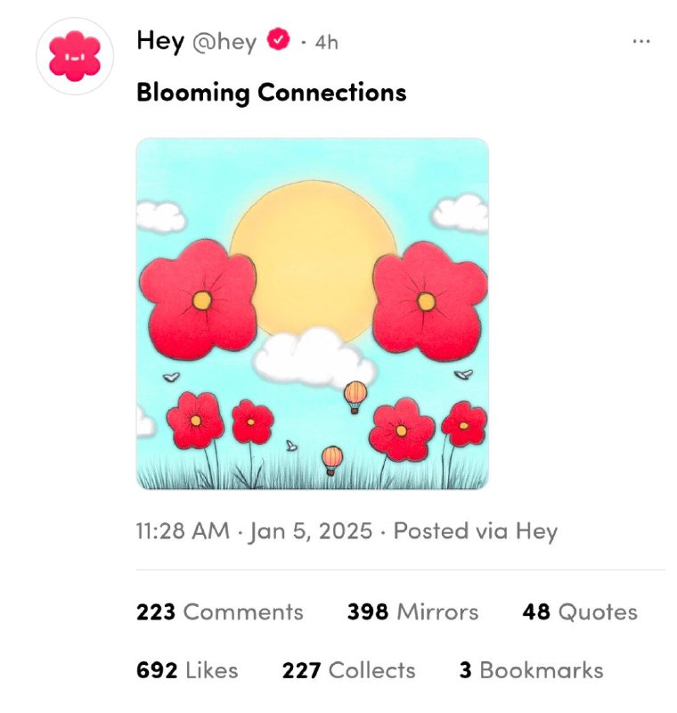 ***?***Collect Blooming Connection NFT on Hey …
