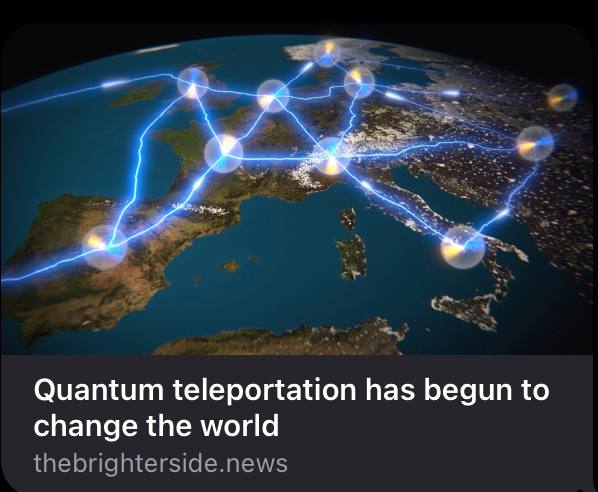 Teleportation is in the news. A …