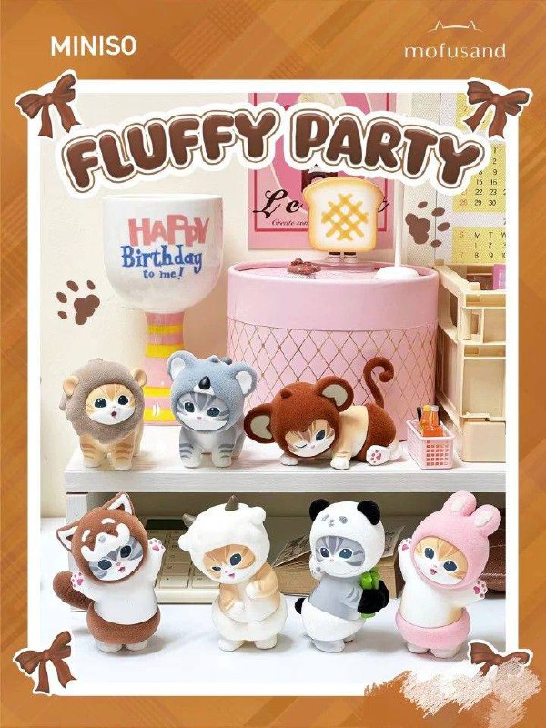 mofusand fluffy party figurines GO