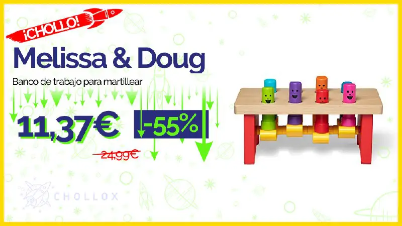 [***💥***](http://cholloimg.com/gnysfd.png) ***🔉*** **Melissa &amp; Doug - Banco de trabajo para martillear** [#Amazon](?q=%23Amazon)