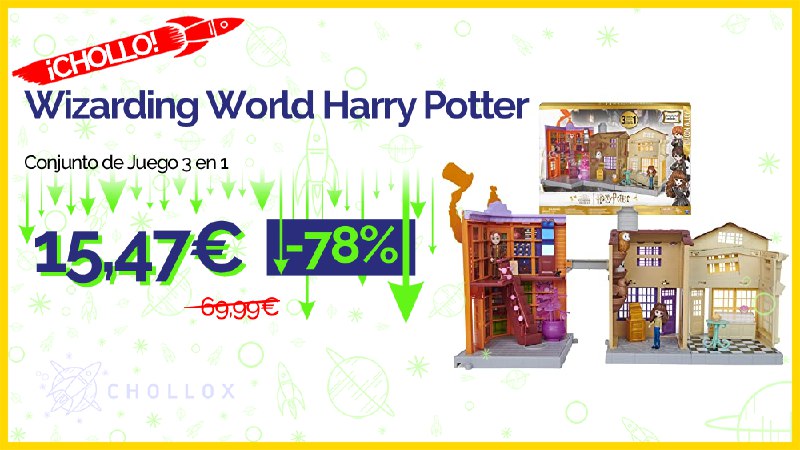 [***💥***](http://cholloimg.com/tb5vmb2.png) ***🔉*** **Wizarding World Harry Potter, Conjunto de Juego 3 en 1** [#Amazon](?q=%23Amazon)