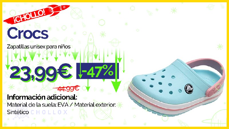 [***💥***](http://cholloimg.com/d03h.png) ***🔉*** **Crocs - Zapatillas unisex para niños** [#Amazon](?q=%23Amazon)