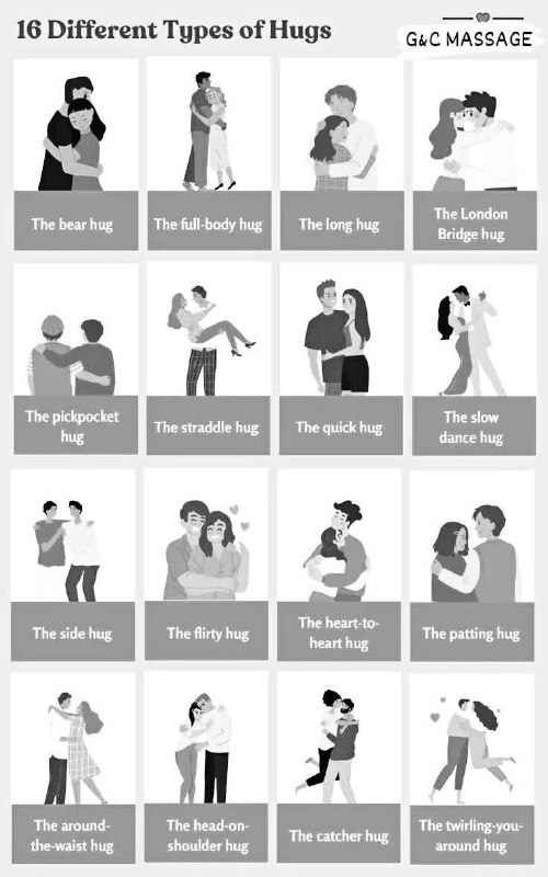 16 DIFFERENT TYPES OF HUGS***❗️***