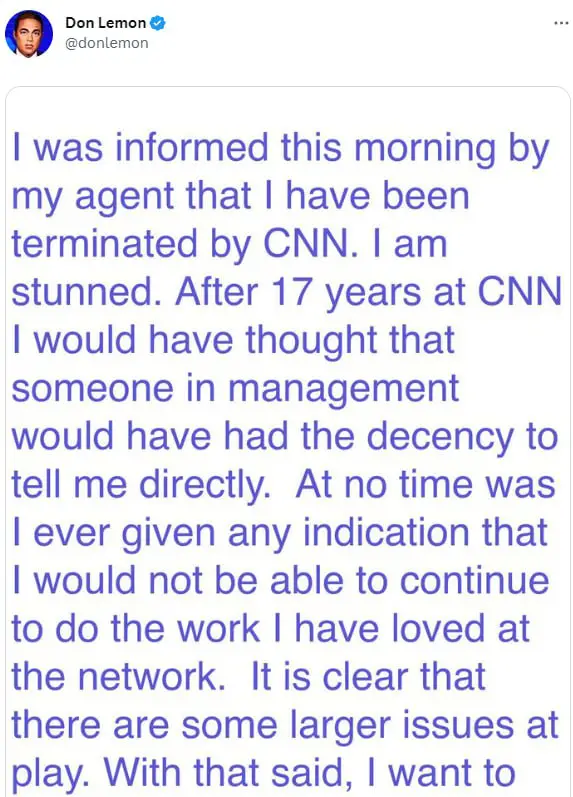 JUST IN - CNN has fired …