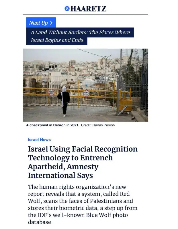 **Israel Using Facial Recognition Technology to …