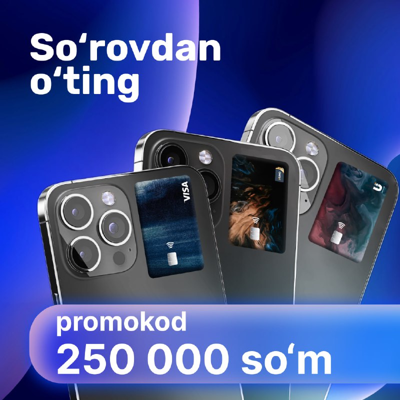 [**So'rovdan o'ting**](https://tally.so/r/w41YaX?tg=jxabar) va 250 ming so'mlik …