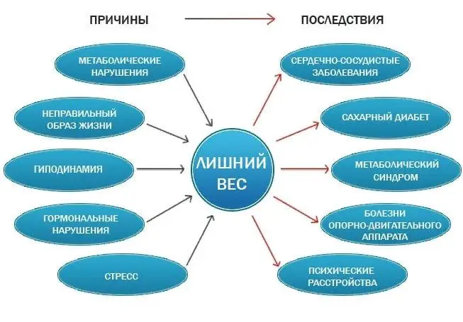 Причины лишнего веса