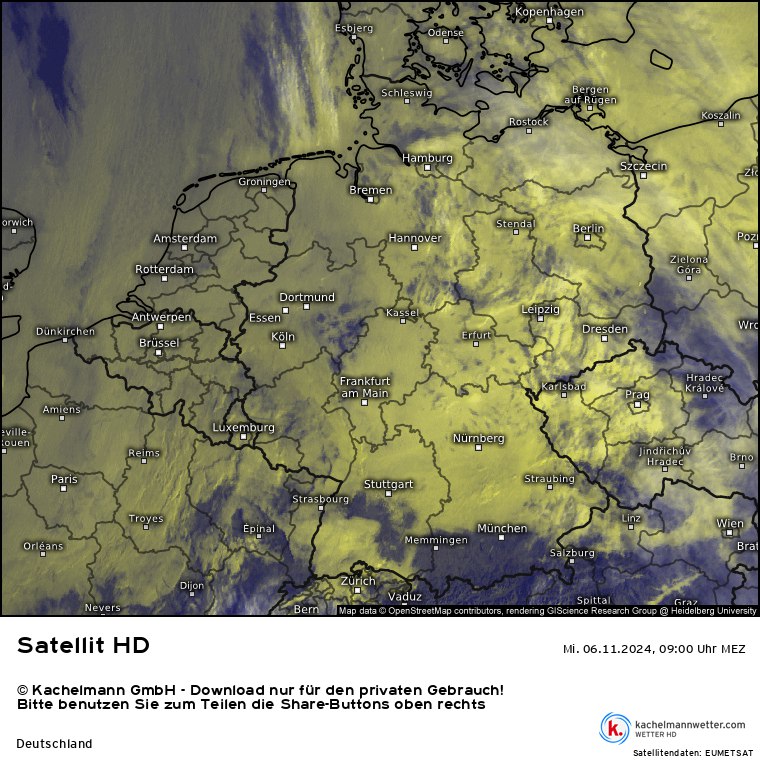 Viel Wolken- und Nebelgrau im Land, …