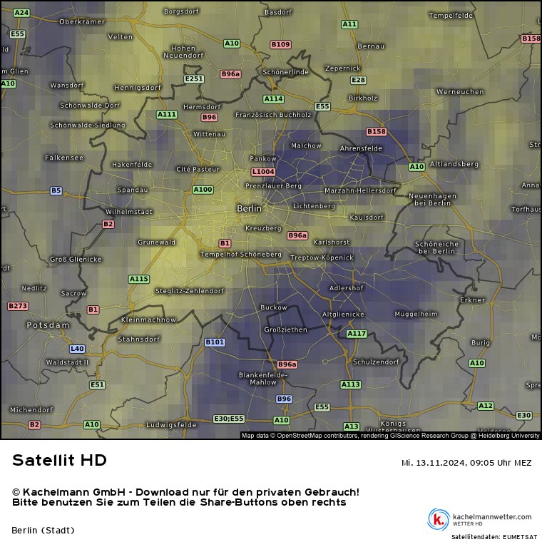 Vereinzelt Wolkenlücken über [#Berlin](?q=%23Berlin) , ansonsten …