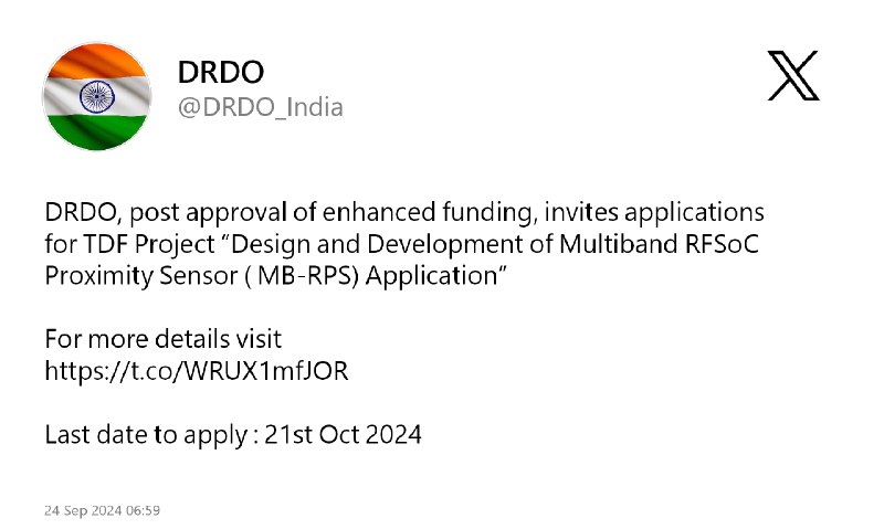 DRDO, post approval of enhanced funding, …