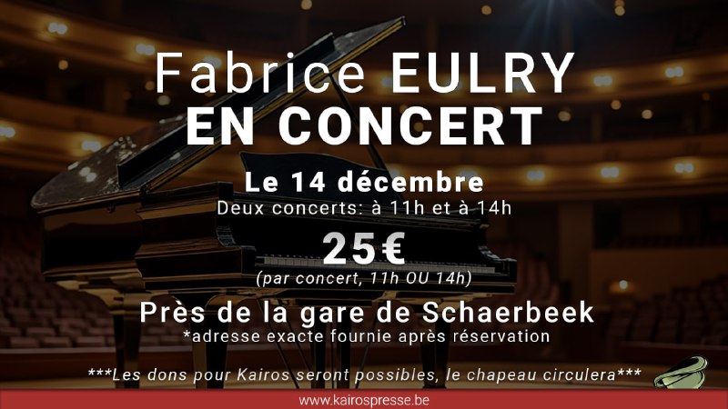 ***🎼******🎹***Fabrice Eulry sera en concert privé …