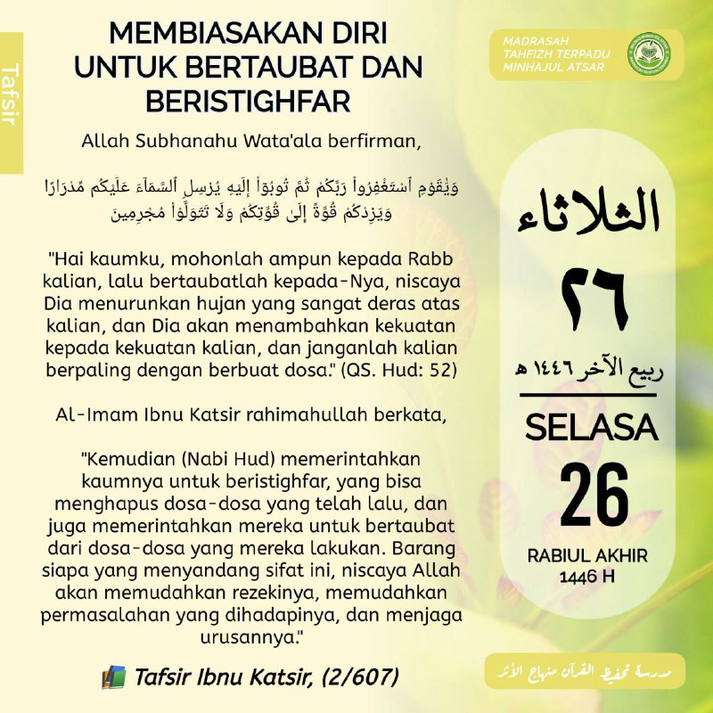 ***🌱*** **Membiasakan Diri untuk Bertaubat dan …