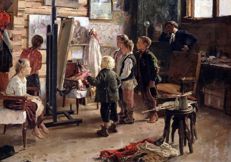 **"В мастерской художника", 1908 г.**