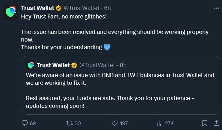 *****🚨*** Trust Wallet Glitch Causes Panic, …