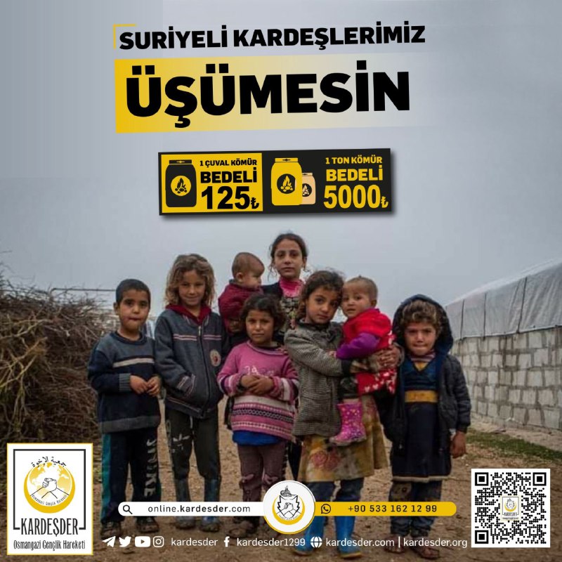 **SURİYELİ KARDEŞLERİMİZ ÜŞÜMESİN!