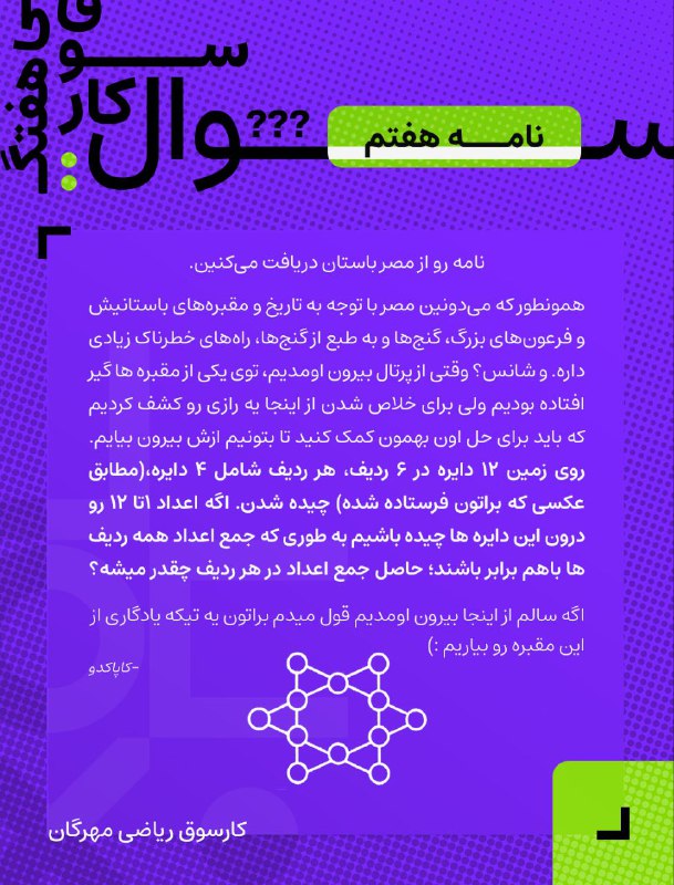 در خدمتتون هستیم با هفتمین سوال …