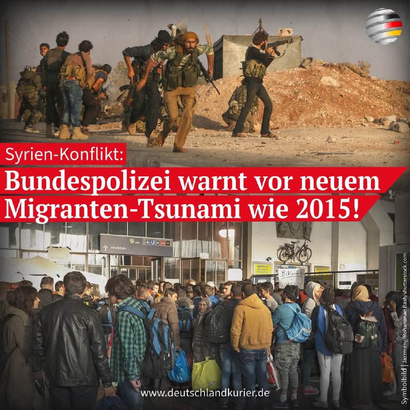 Syrien-Konflikt: Bundespolizei warnt vor neuem Migranten-Tsunami …