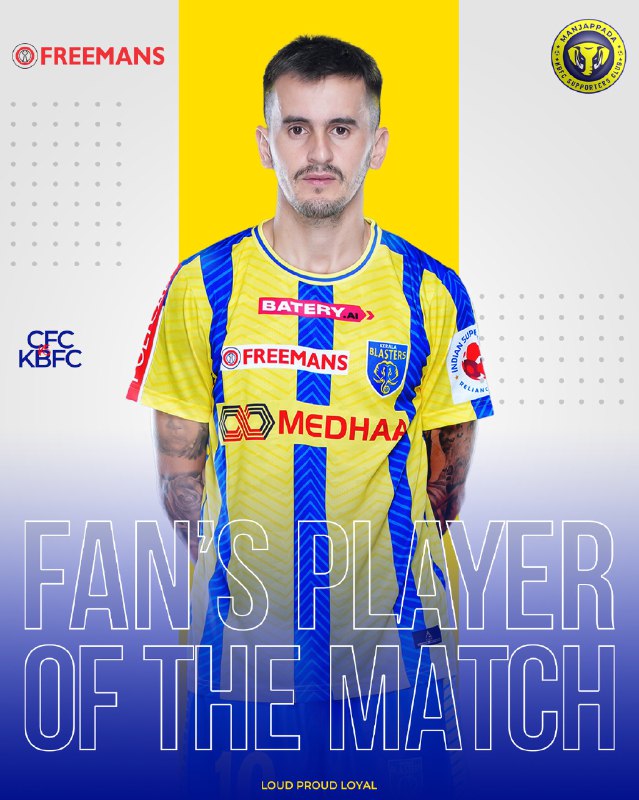 FREEMANS Fan's player of the match …