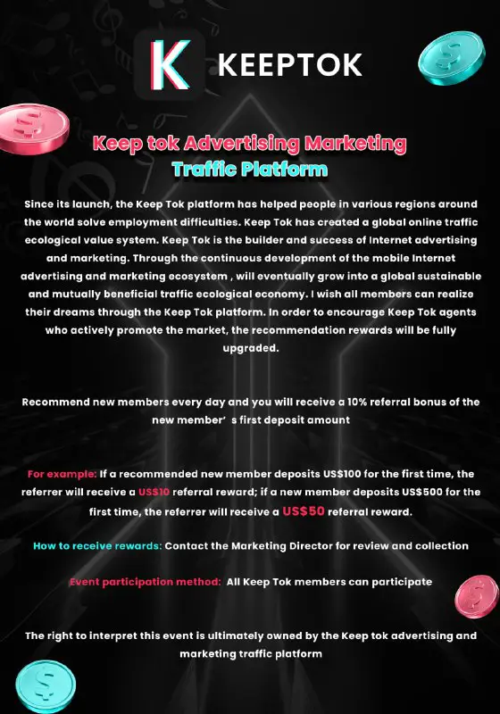 Keep tok advertising marketing traffic platform