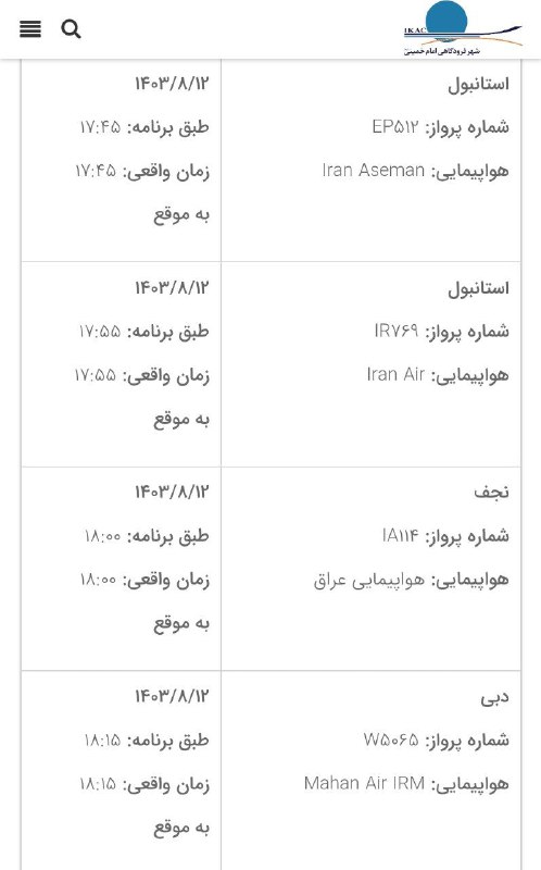 ***✈️*** امروز دوم ماه نوامبر ۱۲ …