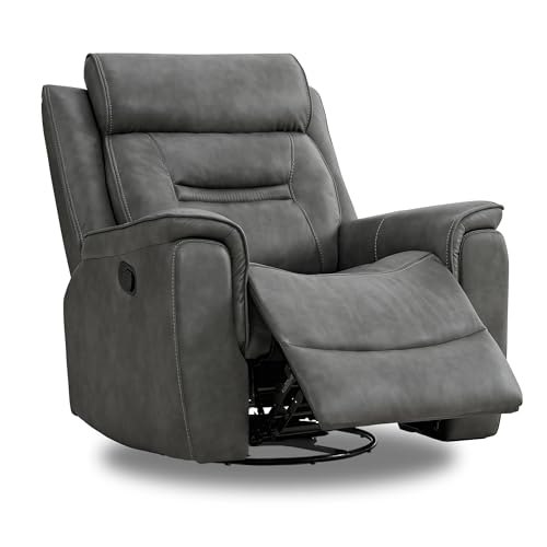 KISLOT Leather Recliner Chair Faux Swivel …