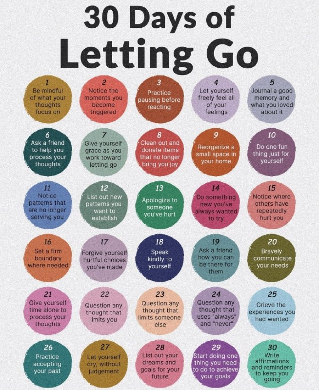 30 Days of letting go