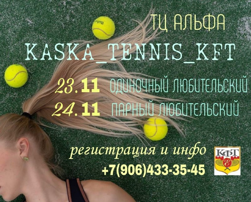 Группы и расписание турнира KASKA\_TENNIS\_KFT завтра …