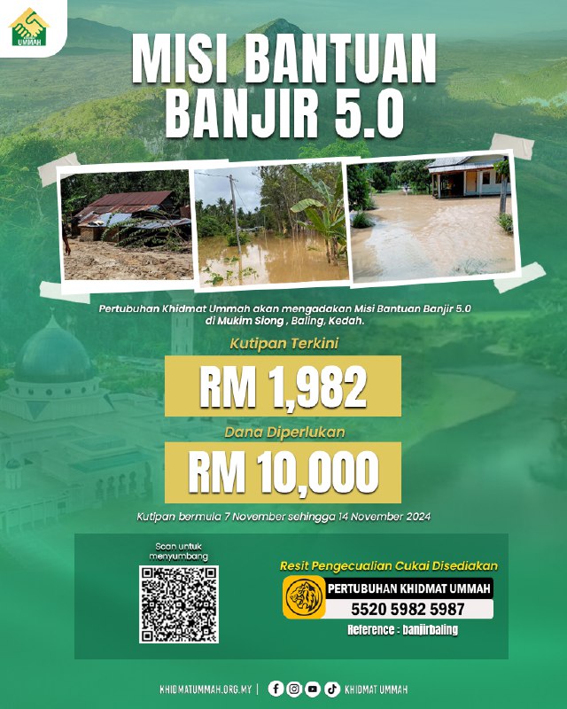 Misi Bantuan Banjir 5.0 di Baling …