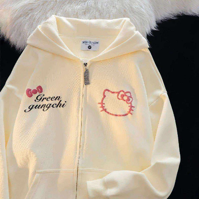 Hello kitty ဇစ်ဆွဲဟူဒီ***❤️******❤️***