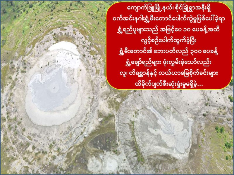 နဂါးရွှံ့မီးတောင် ပေါက်ကွဲမှုဖြစ်