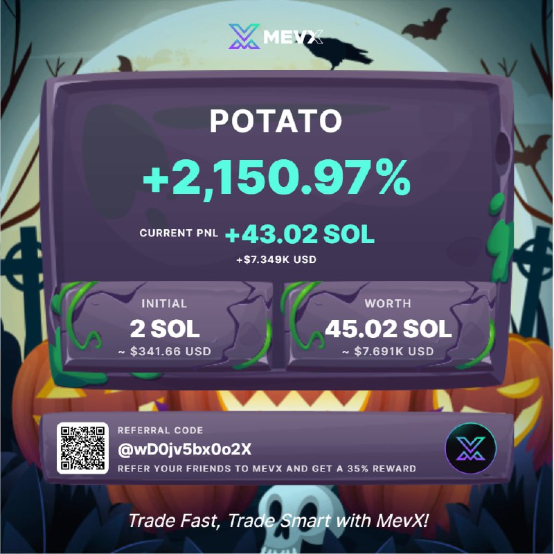 ***🪙*** SOL Gamble $potato120Kcap HPRJ6r83YZpb6AUkkQNNYPxc8U5WvsJZw1DyGpUkpump https://mevx.io/solana/HPRJ6r83YZpb6AUkkQNNYPxc8U5WvsJZw1DyGpUkpump?ref=%40Khronos …