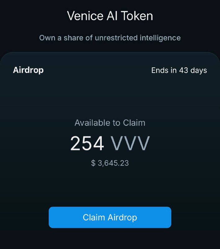 **Anh em check** **$VVV** **airdrop ăn …