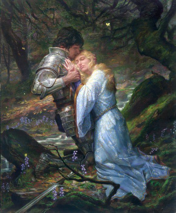 «lancelot and guinevere» by donato giancola