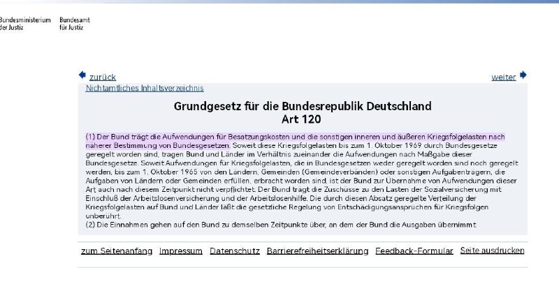 **Grundgesetz für die Bundesrepublik Deutschland (BRID) …