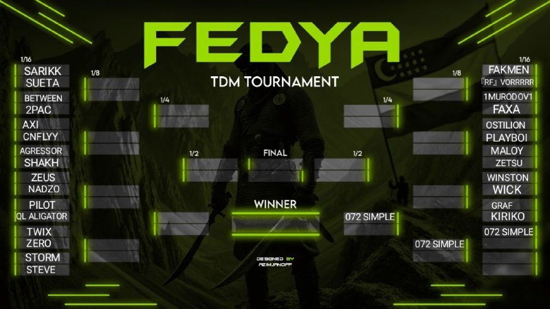 [FEDYA TDM TOURNAMENT](https://t.me/aresstournament)