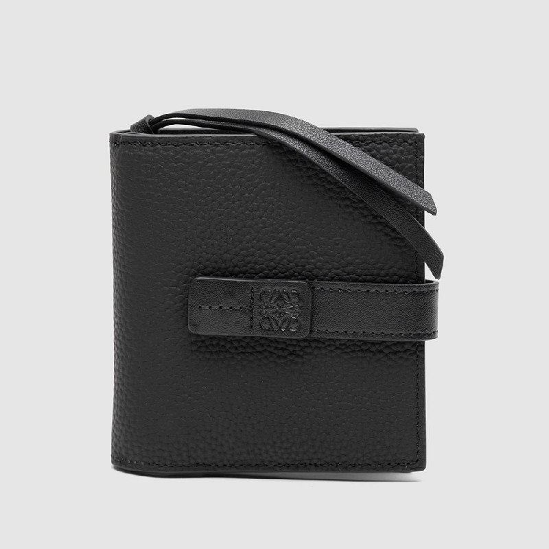 ***❤️*** **Loewe Two-tone Leather Wallet Black …