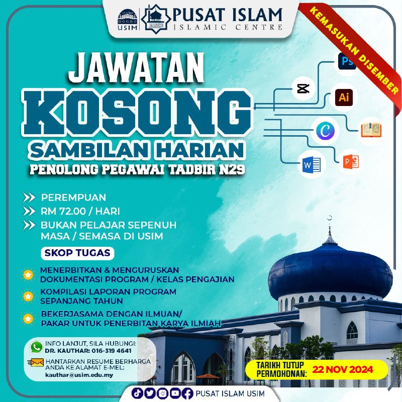 ***🔍*** **JAWATAN KOSONG**