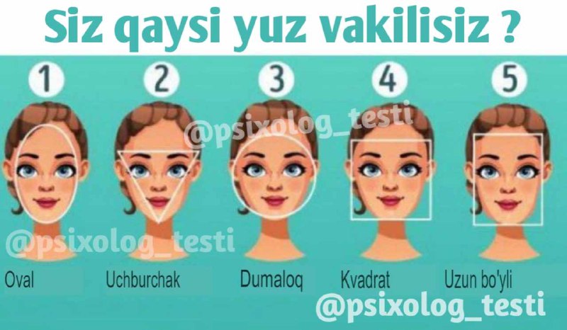 ***⭐️*** **SIZ QAYSI YUZ VAKILISIZ ?**