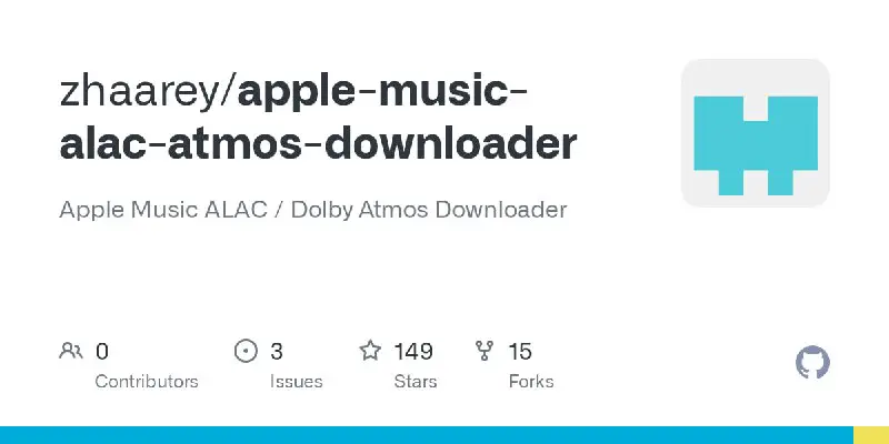 ***🆔*** 项目名称：**apple-music-alac-atmos-downloader*****⭐️*** 项目功能：Apple Music音乐下载