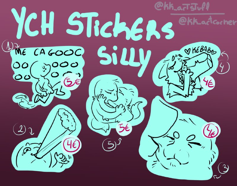 **SILLY STICKER PACK** (YCH)