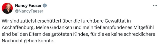 **Frau Faeser,**