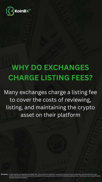 **What lies beneath....crypto exchange listing fees!**