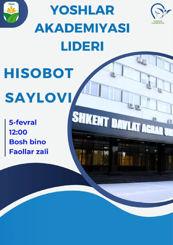 [#YoshlarAkademiyasi](?q=%23YoshlarAkademiyasi)[#Lider\_saylovi](?q=%23Lider_saylovi) **Universitet Yoshlar Akademiyasining lideri