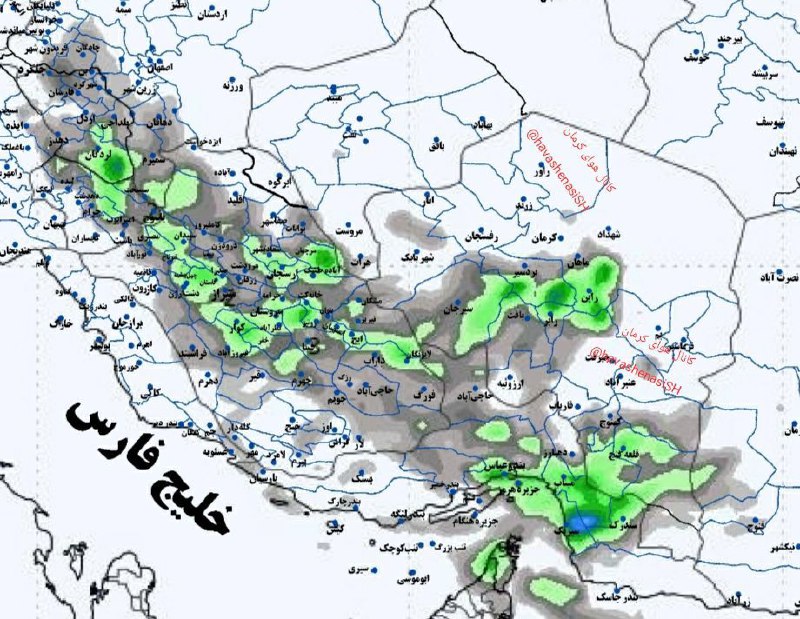 ***🌧*** نفوذ موج بارشی به جنوب …