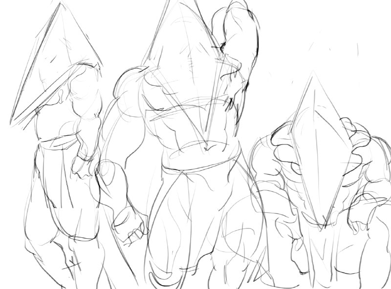 Pyramid head quick sketches he