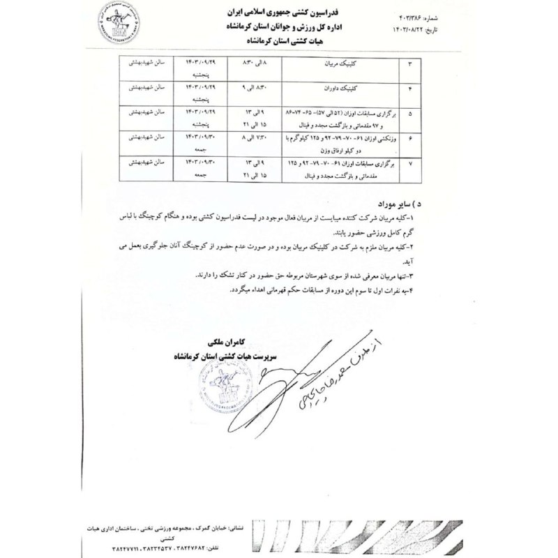 کشتی استان کرمانشاه