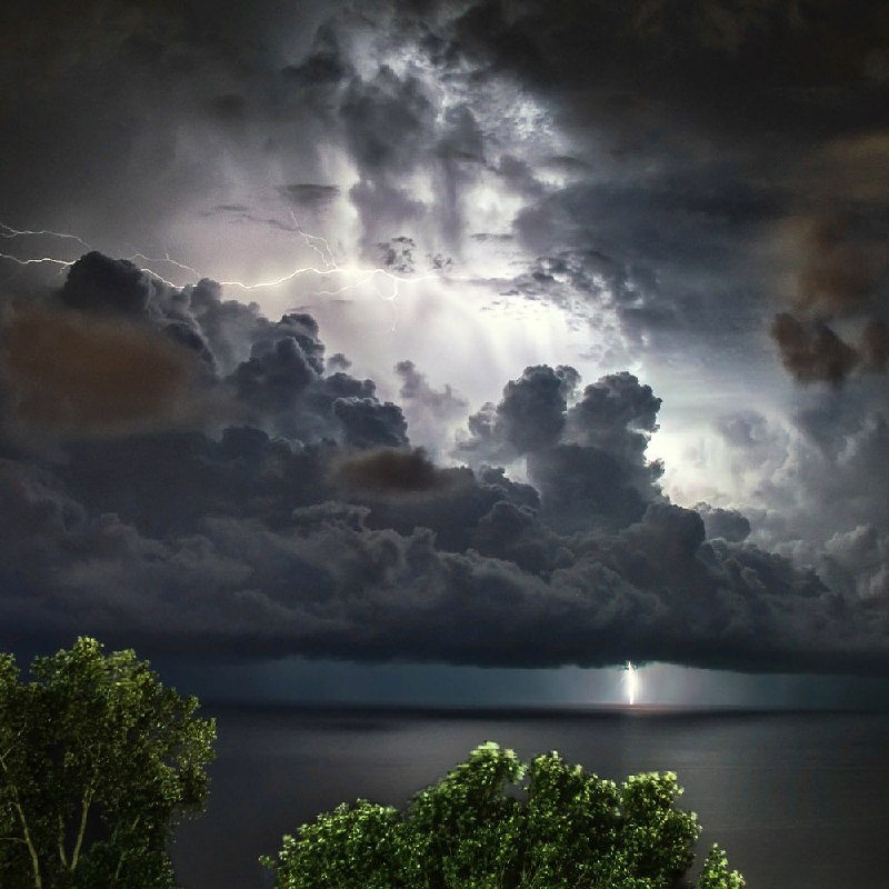 Summer thunderstorm in Sochi